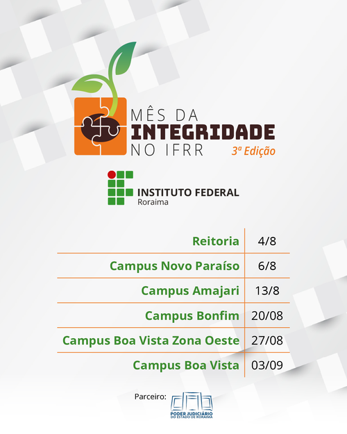 Mês da Integridade 3ª edição_cronograma