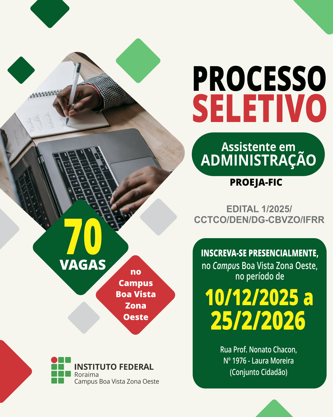 Divulgação do seletivo do Proeja/CBVZO