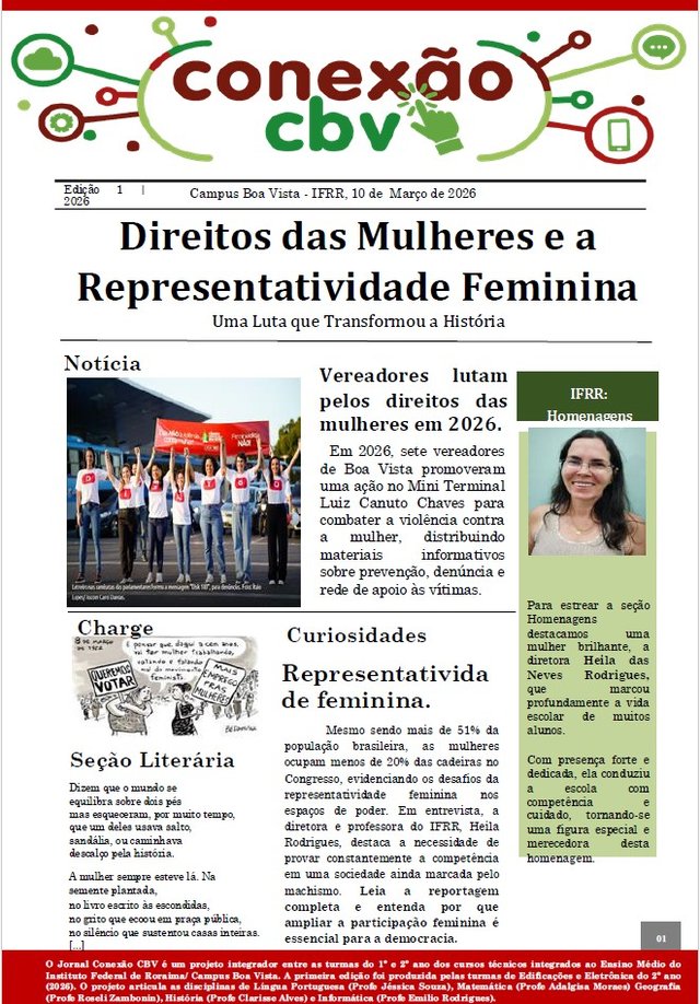 Capa da primeira edição do Jornal Conexão CBV