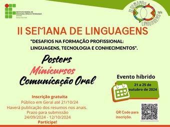 Evento ocorre no Campus Boa Vista, de 21 a 25 de outubro