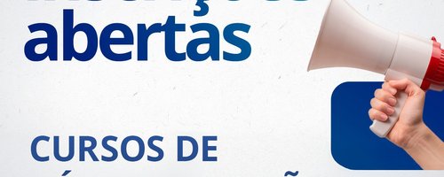 As vagas estão distribuídas em 2 cursos e 9 polos/municípios