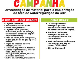 Arrecadação de material para projeto