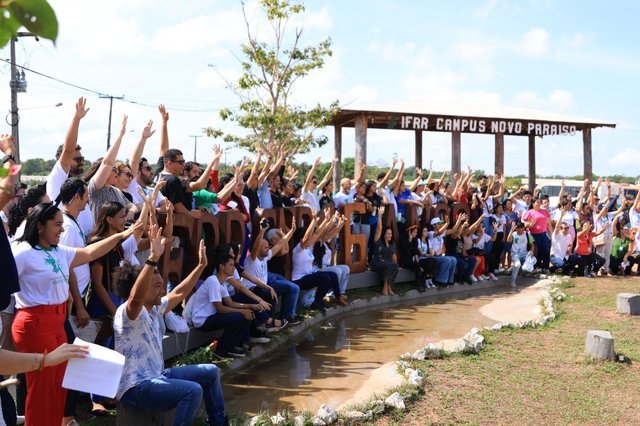 Registro em data celebrativa no Campus Novo Paraíso