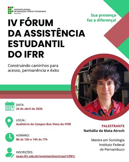 IV Fórum da Assistência Estudantil do IFRR - Card_Oficial