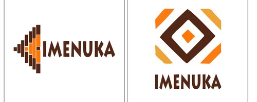 Opções de logotipos da Imenuka