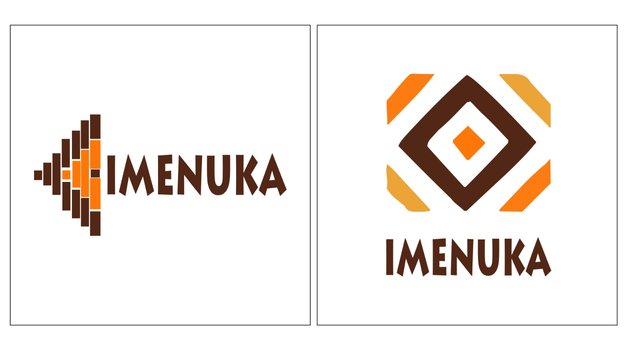 Opções de logotipos da Imenuka