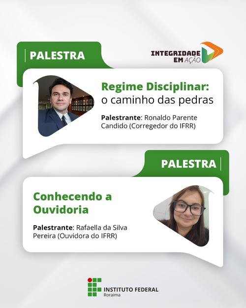 Integridade em ação 1ª edição_palestras