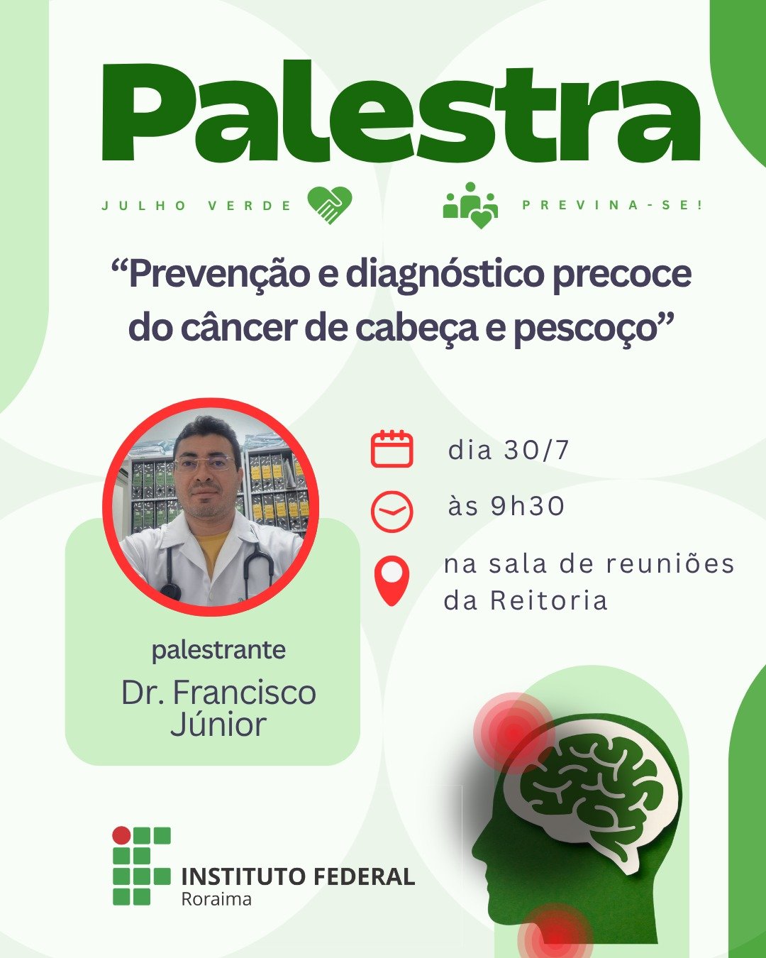 Prevenção e diagnostico de câncer de cabeça e pescoço