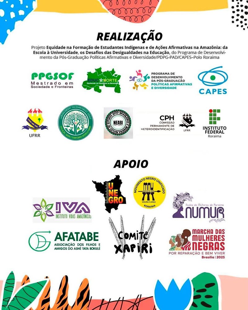 Realização e apoiadores do evento