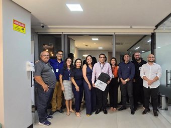 Equipe do IFRR em visita à Samsung