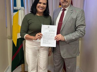 Reitora do IFRR, Nilra Jane, e o procurador-geral, Fabio Stica