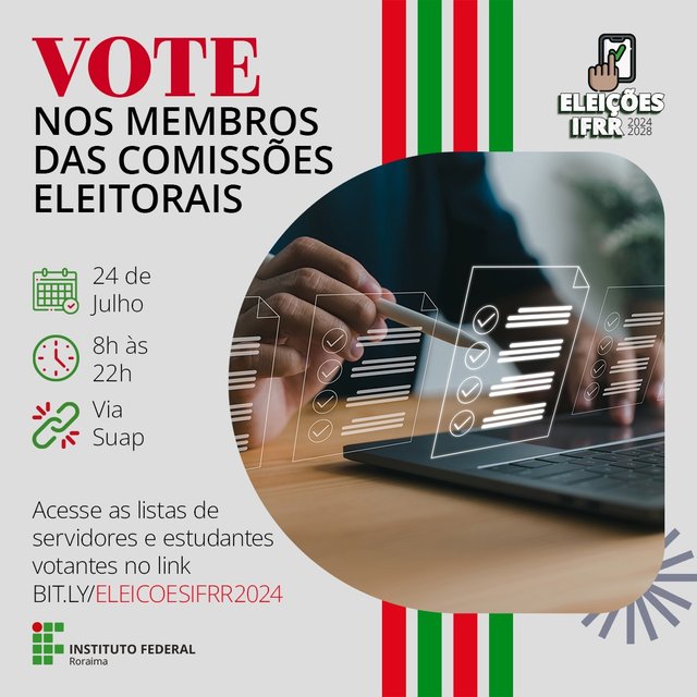 Instruções para a votação no Suap vão ser disponibilizadas na página oficial da Escolha de Dirigentes 2024