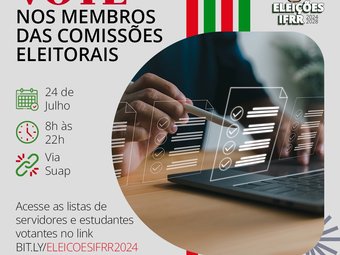 Instruções para a votação no Suap vão ser disponibilizadas na página oficial da Escolha de Dirigentes 2024