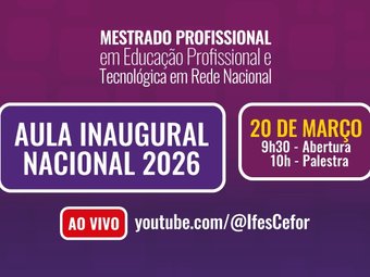 Card de divulgação (ProfEPT/Ifes)