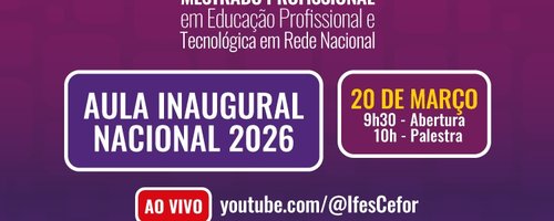 Card de divulgação (ProfEPT/Ifes)