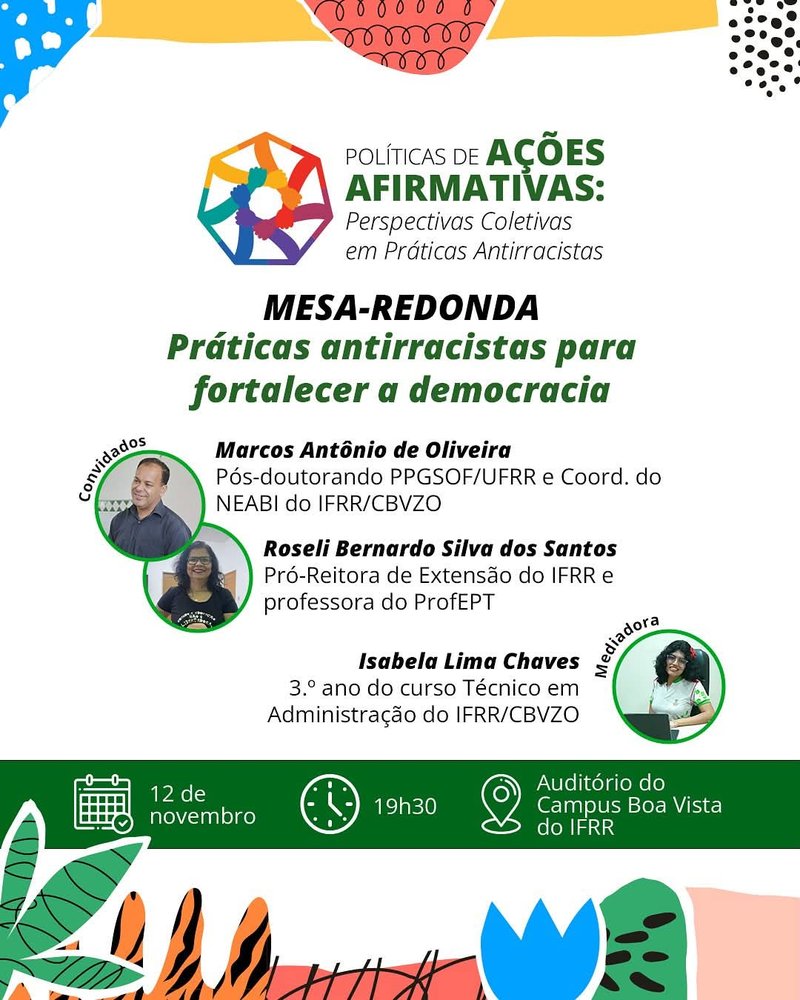 Temática da mesa-redonda no CBV/IFRR